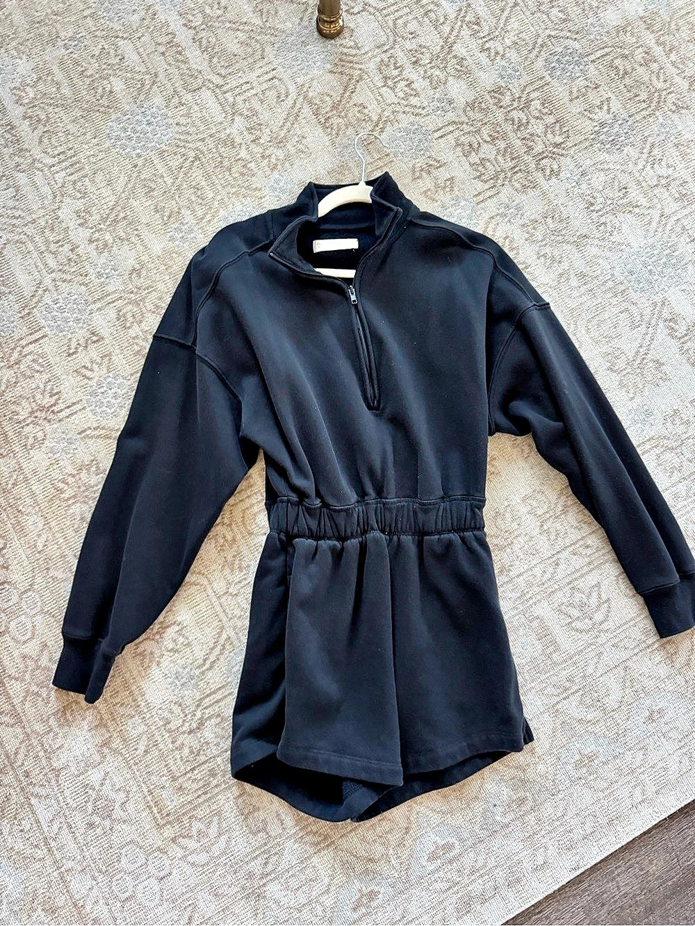 Abercrombie & Fitch The A&F Lounge Collection Quarter Zip Fleece Romper